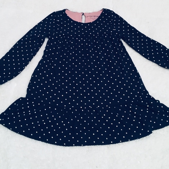 Mini Boden Other - Mini Boden navy polka dot dress, 2-3yrs